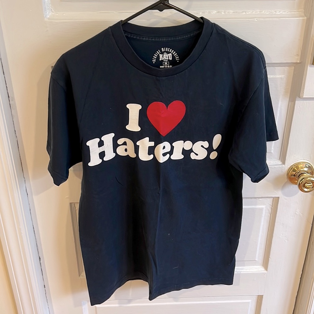 Vintage “I love haters” DKG all day navy shirt